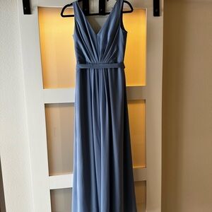 Elegant Blue Sleeveless Dress